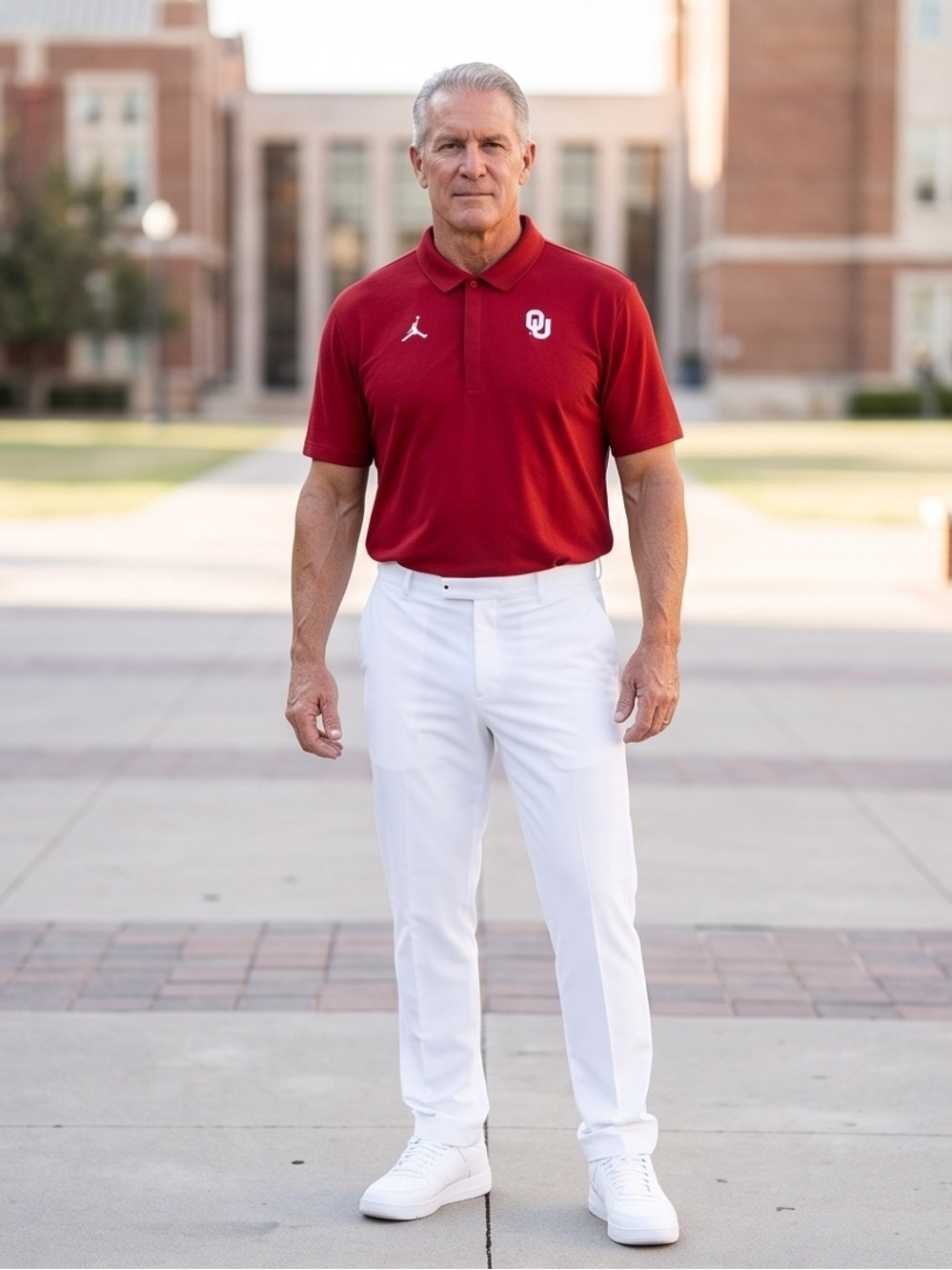Jordan Men's White Performance Polo Coaches Shirt with Slim Taper☑️